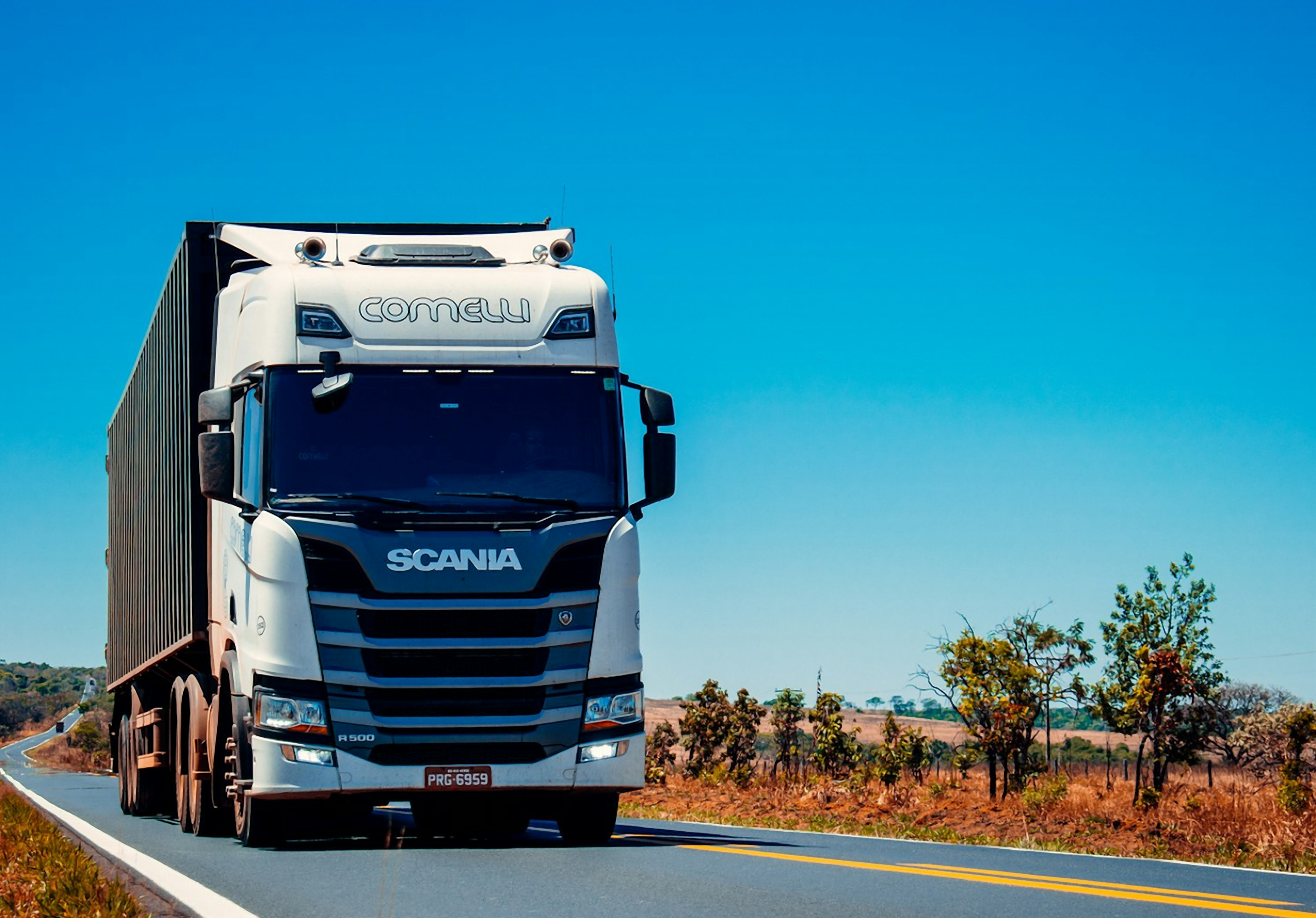Vehicle transport truck on the highway